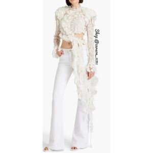 NWT Zimmermann Wonderland Frill Bodice in Cream AU3